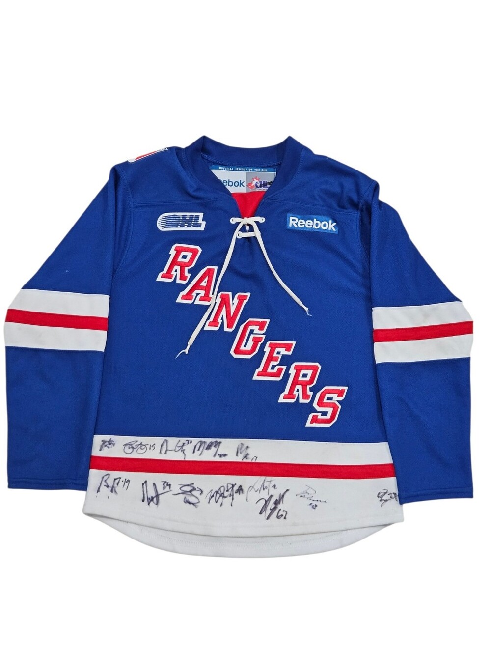 Kitchener Rangers Team Signed Reebok CHL Jersey Youth S/M Canada
